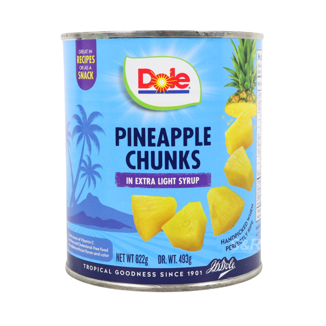 Dole Pineapple Chunks in Extra Lighht Syrup 493g